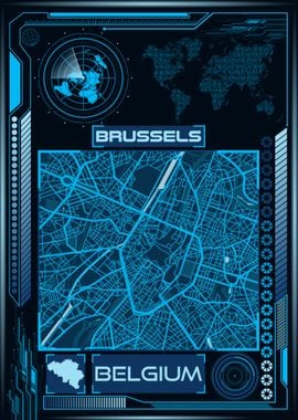 Brussels Map Belgium