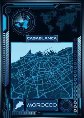 CASABLANCA MAP MOROCCO