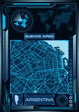 BUENOS AIRES MAP ARGENTINA