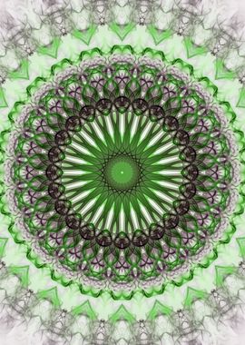 Pastel green mandala