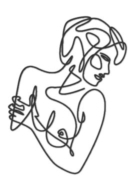 One Line Art Woman