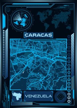 CARACAS MAP VENEZUELA