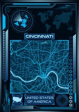 CINCINNATI MAP USA