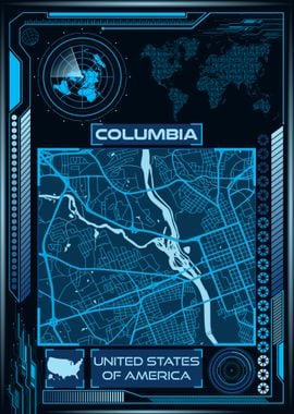 COLUMBIA MAP USA