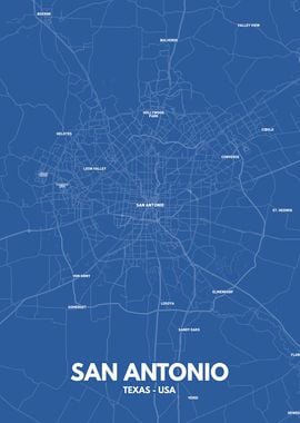 San Antonio city map