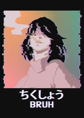 Vaporwave Anime Girl