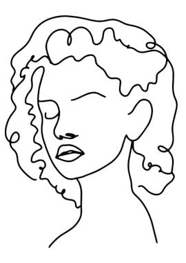 One Line Art Woman