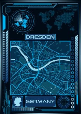 DRESDEN MAP GERMANY