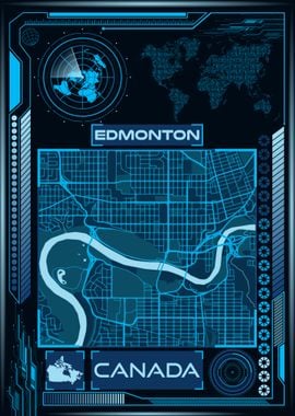 EDMONTON MAP CANADA