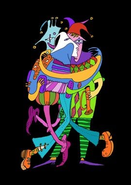 Funny Clowns in Color