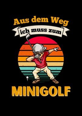 Minigolf Dab Junge Golfer