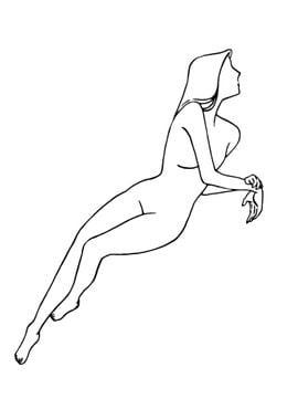 One Line Art Woman