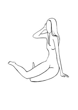 One Line Art Woman