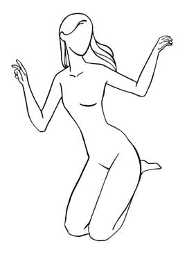 One Line Art Woman