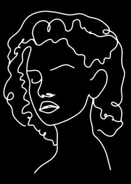 One Line Art Woman