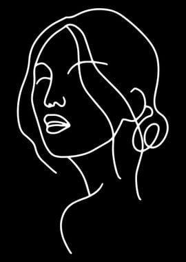 One Line Art Woman