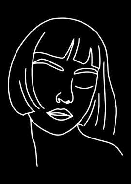 One Line Art Woman