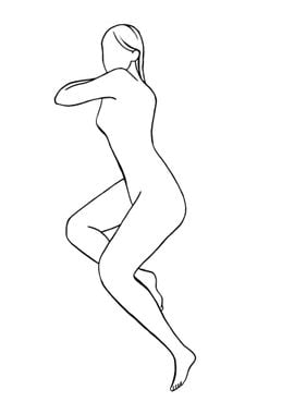 One Line Art Woman