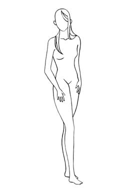 One Line Art Woman