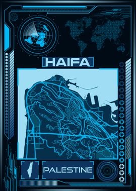 HAIFA MAP PALESTINE