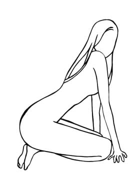 One Line Art Woman