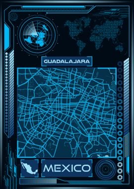 GUADALAJARA MAP MEXICO