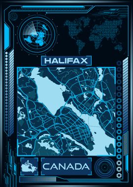 HALIFAX MAP CANADA