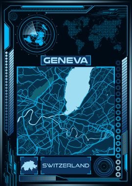 GENEVA MAP SWITZERLAND