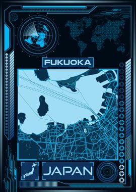 FUKUOKA MAP JAPAN