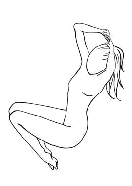 One Line Art Woman