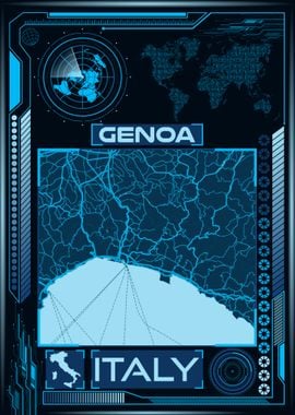 GENOA MAP ITALY