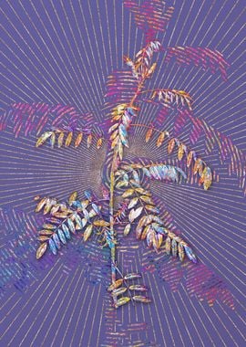 Indigo Plant Mosaic Floral