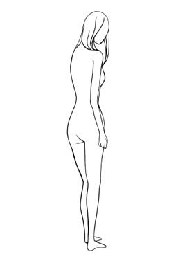 One Line Art Woman