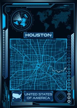 HOUSTON MAP USA