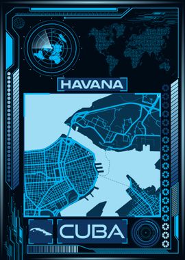 HAVANA MAP CUBA