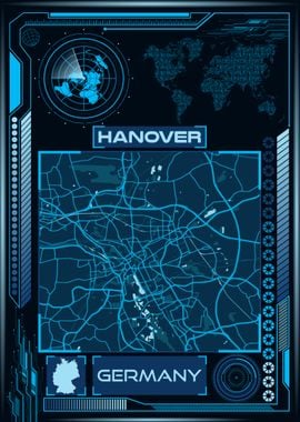 HANOVER MAP GERMANY