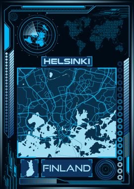 HELSINKI MAP FINLAND