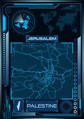 JERUSALEM MAP PALESTINE