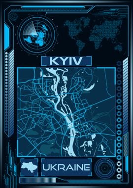 KYIV MAP UKRAINE