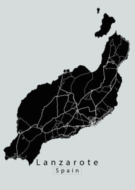 Lanzarote Island Map