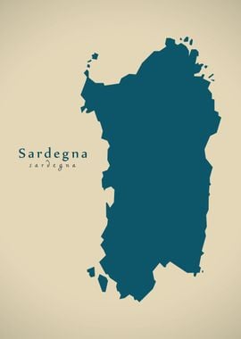 Sardegna region map