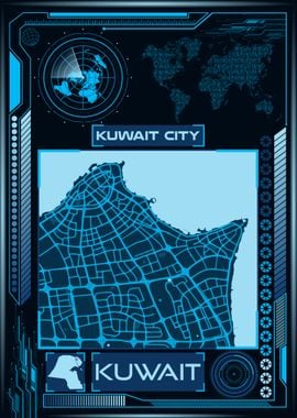 KUWAIT CITY MAP KUWAIT