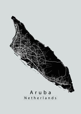 Aruba Island Map