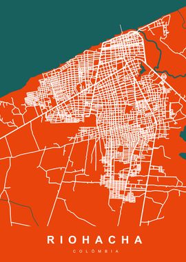 RIOHACHA Map COLOMBIA 