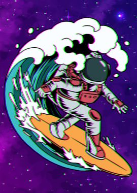 Celestial Astronaut Surfer