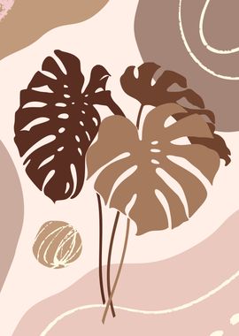 Scandinavian tropical leaf