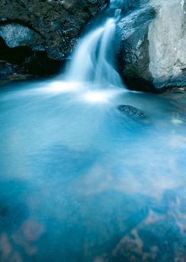 Waterfall in Forest Nature