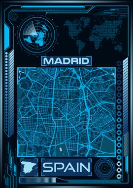 MADRID MAP SPAIN