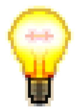 Pixel art light bulb