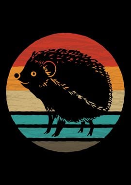 Hedgehog Retro Vintage